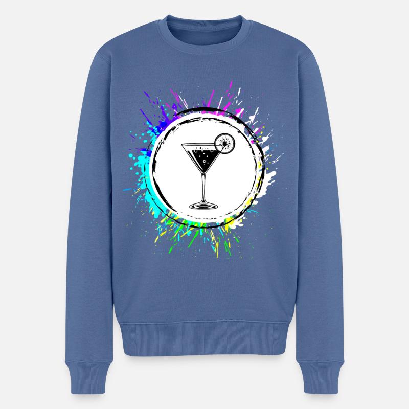 Tequilla Alcool - Pull Premium bio Homme - bleu pigeon