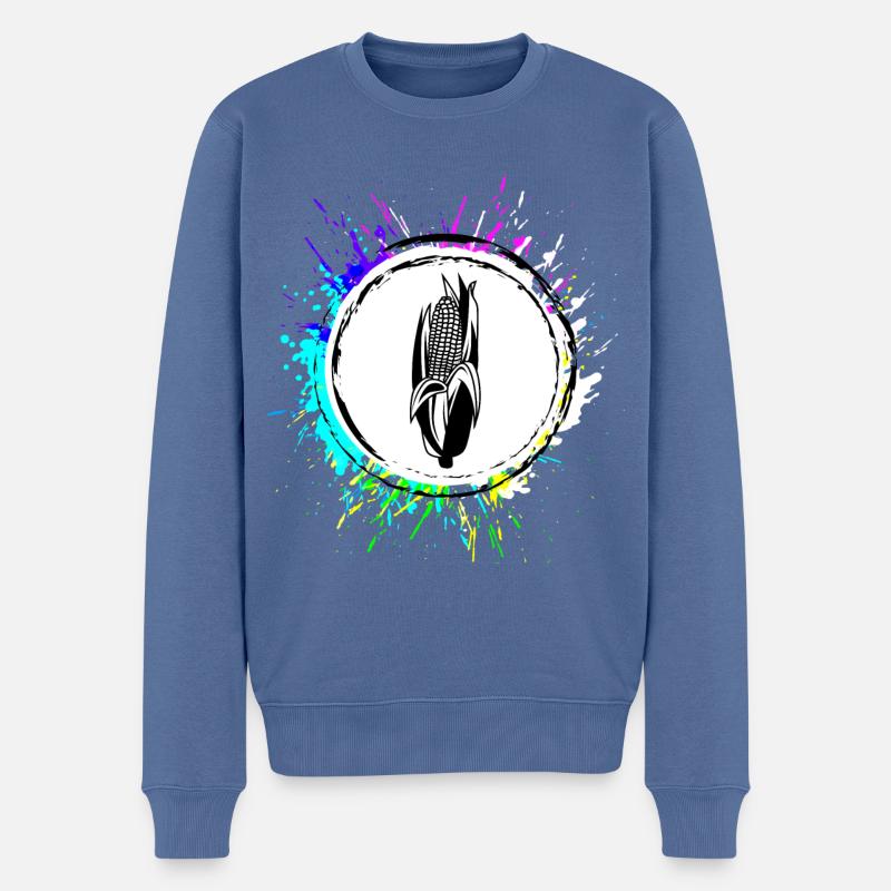 Mais symbol - Männer Premium Bio Pullover - Taubenblau