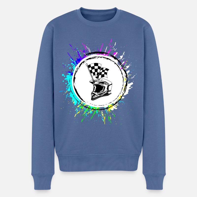 Casque de course - Pull Premium bio Homme - bleu pigeon