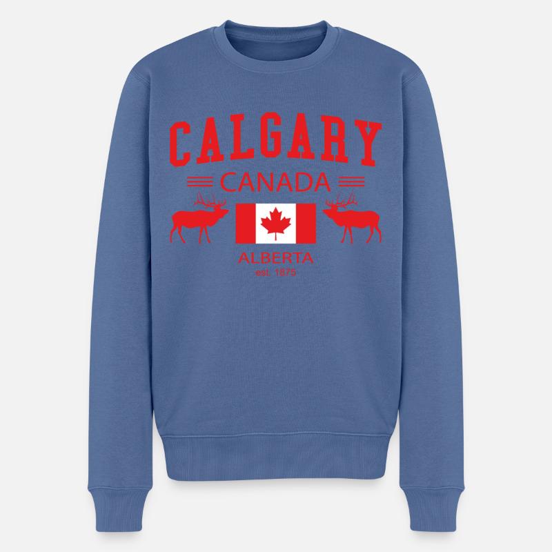 Calgary - Pull Premium bio Homme - bleu pigeon