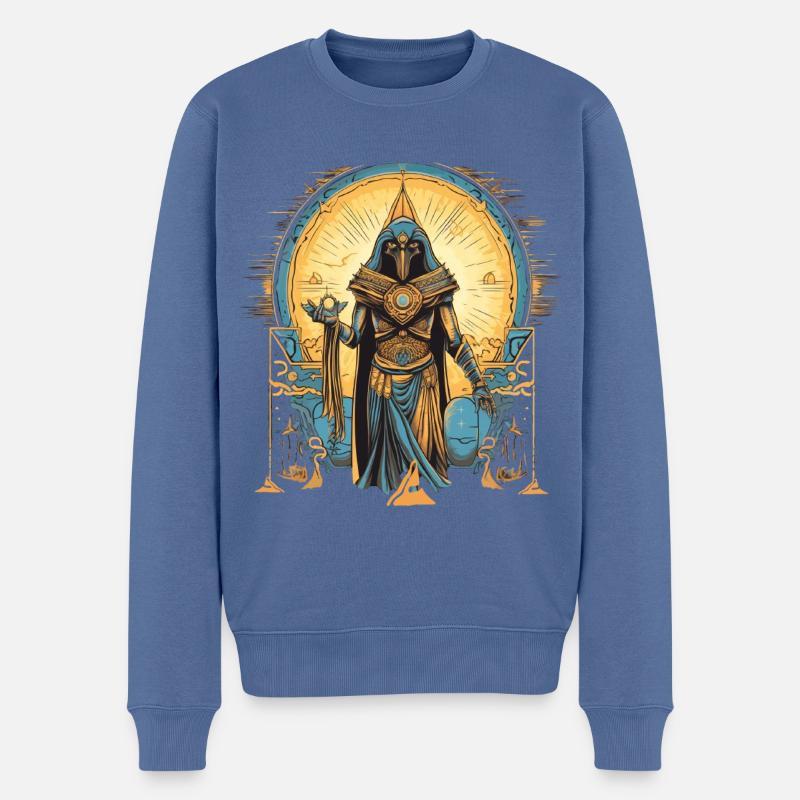 Horus - Männer Premium Bio Pullover - Taubenblau