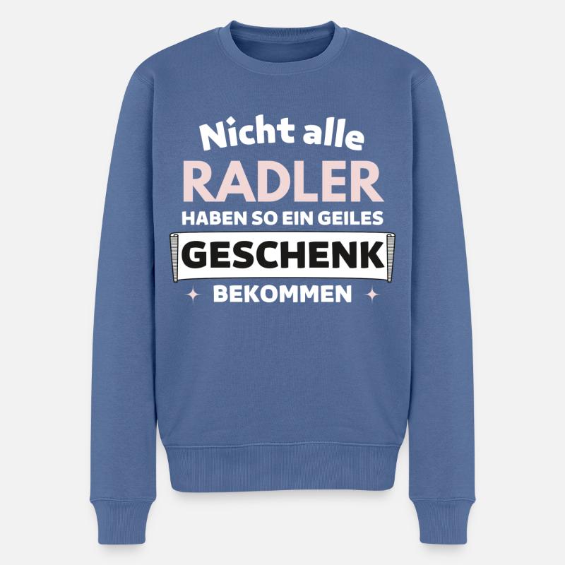 Nicht alle Radler bekommen so ein Geschenk - Männer Premium Bio Pullover - Taubenblau