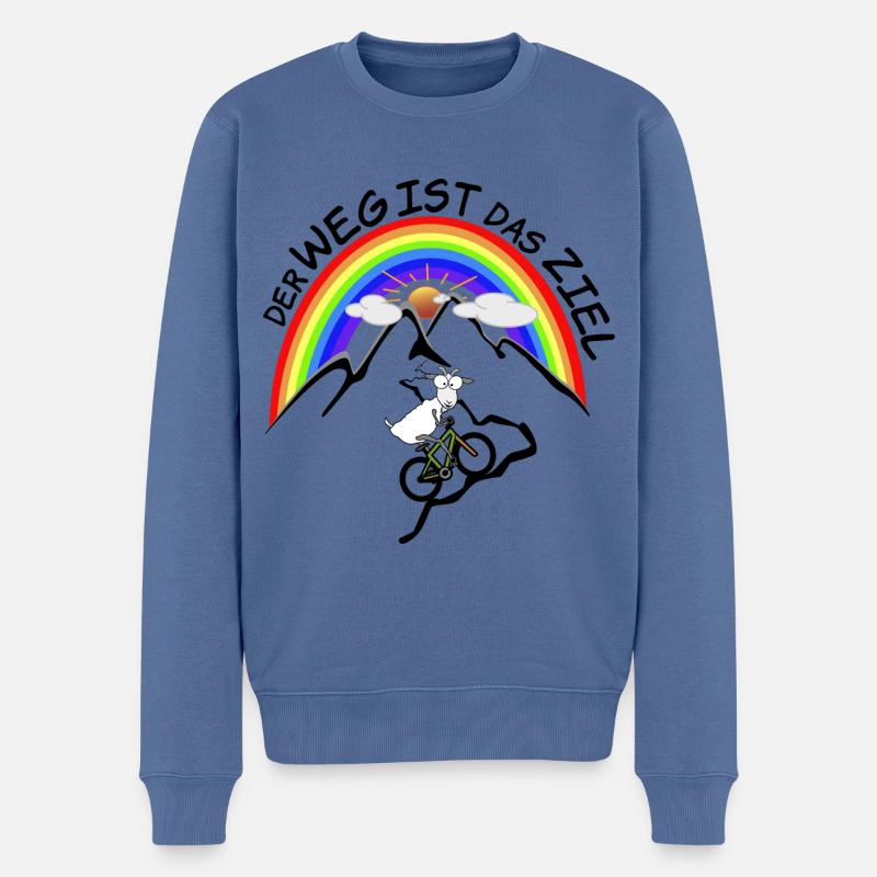 MTB Bergziege - Männer Premium Bio Pullover - Taubenblau