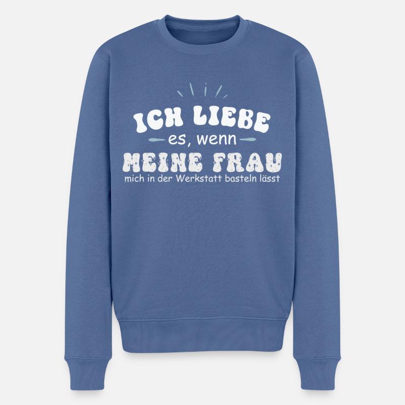 lustige geschenke für ehemänner - Männer Premium Bio Pullover - Taubenblau