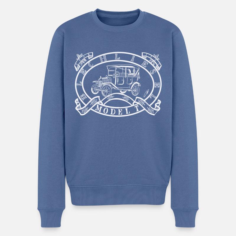 Blechliesel - Männer Premium Bio Pullover - Taubenblau