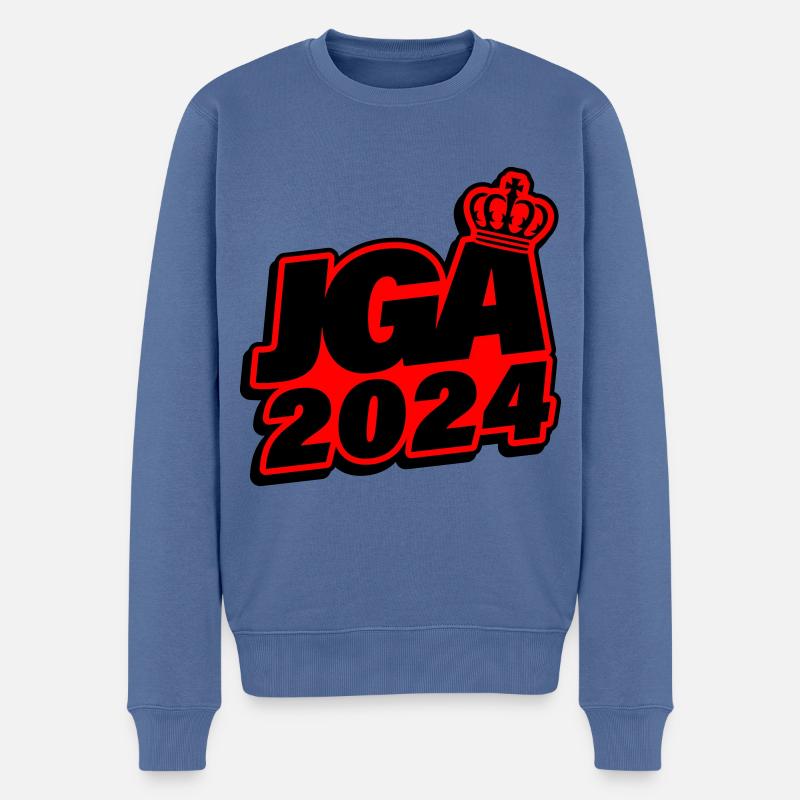 Jga 2024 Junggesellen Abschied - Männer Premium Bio Pullover - Taubenblau