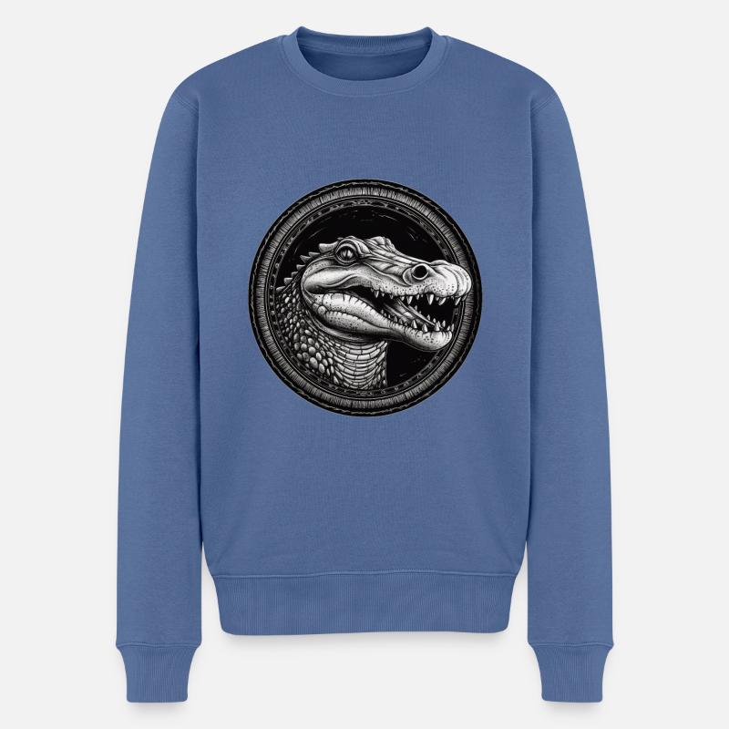 Crocodile - Pull Premium bio Homme - bleu pigeon
