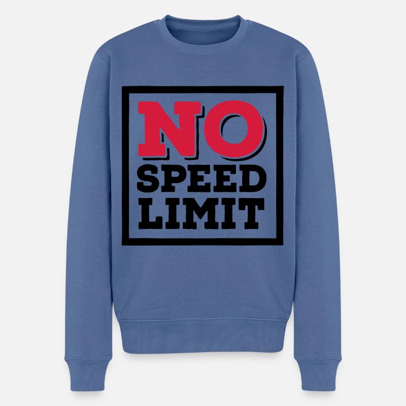 speed - Männer Premium Bio Pullover - Taubenblau