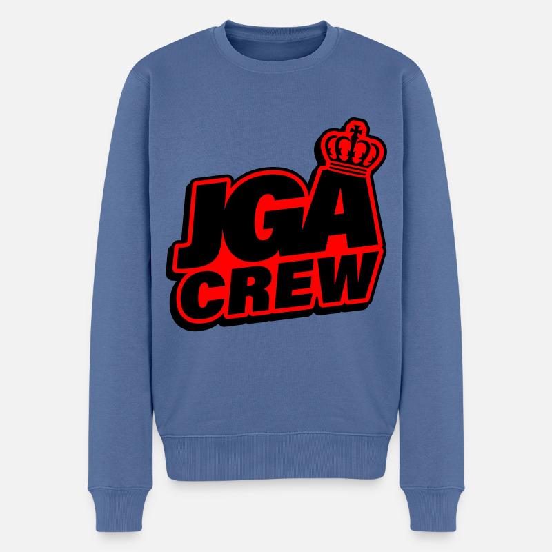 Jga Crew Junggesellen Abschied - Männer Premium Bio Pullover - Taubenblau