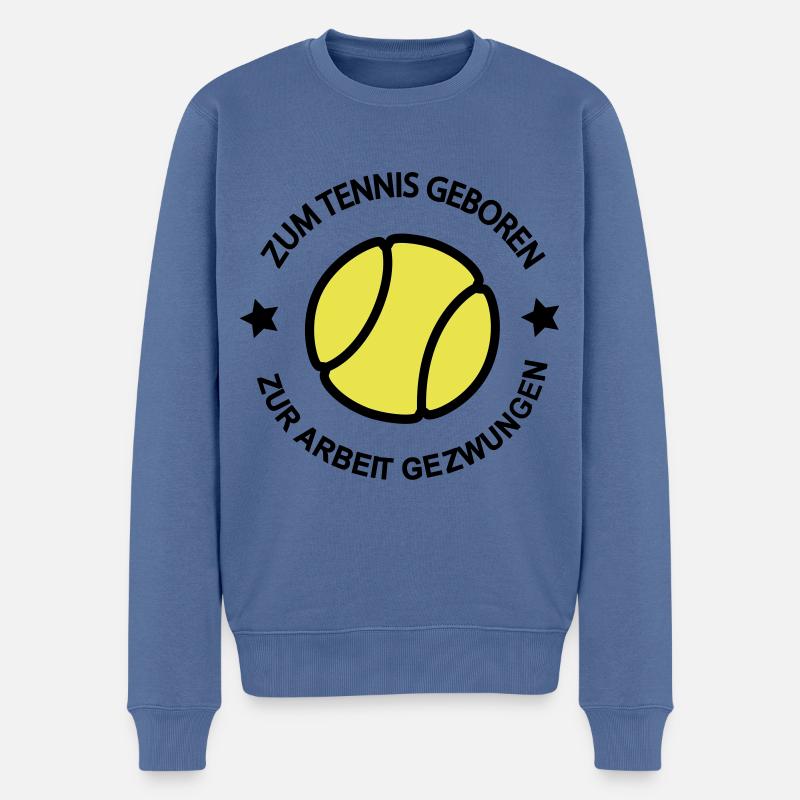Tennis - Männer Premium Bio Pullover - Taubenblau