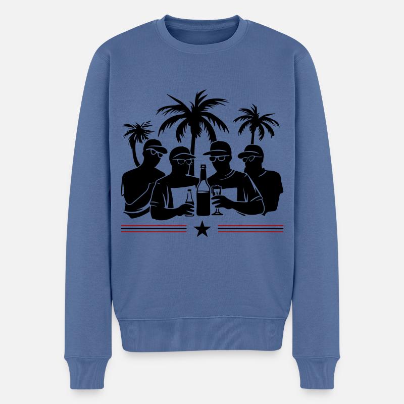 Party Team Urlaub - Männer Premium Bio Pullover - Taubenblau