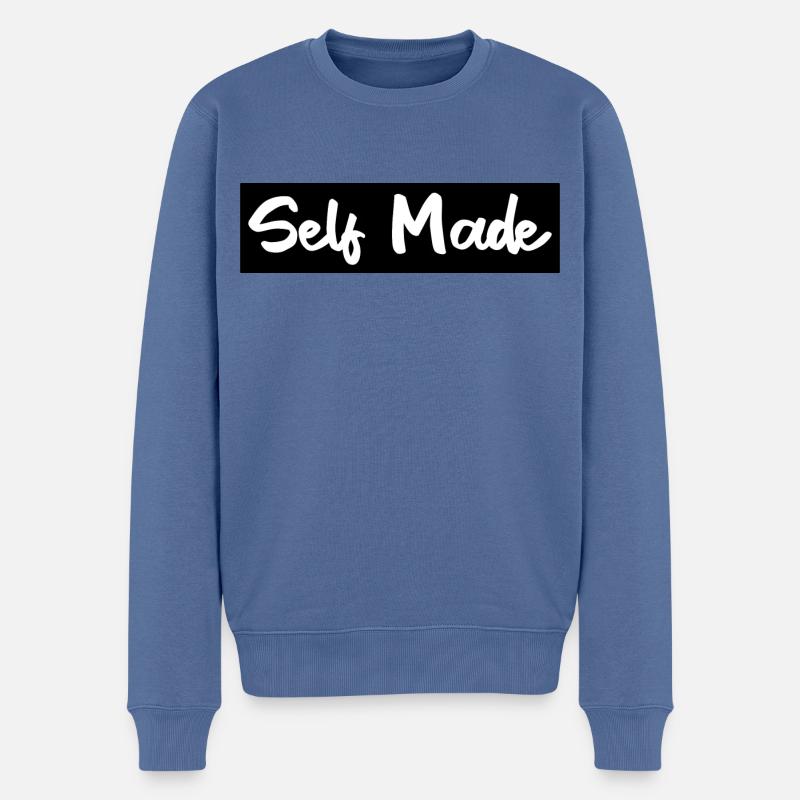 Auto-fabriqué - Pull Premium bio Homme - bleu pigeon