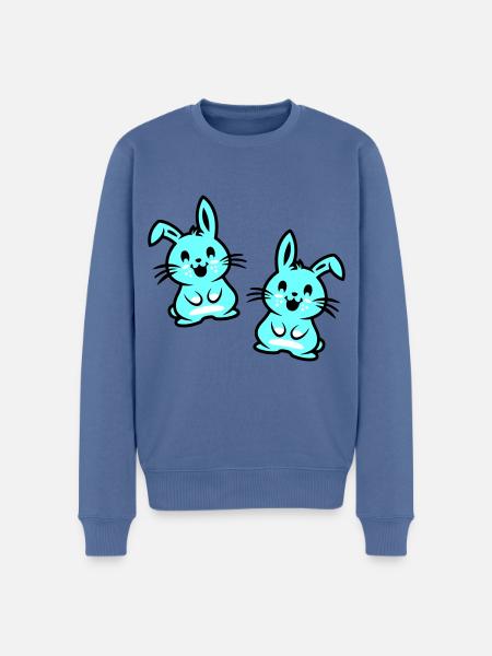 Easter Bunny Easter - Men's Premium Organic Jumper - stone blue