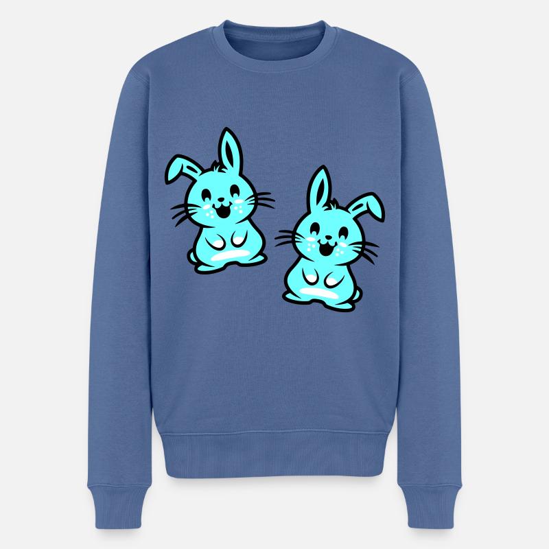 Easter Bunny Easter - Men's Premium Organic Jumper - stone blue