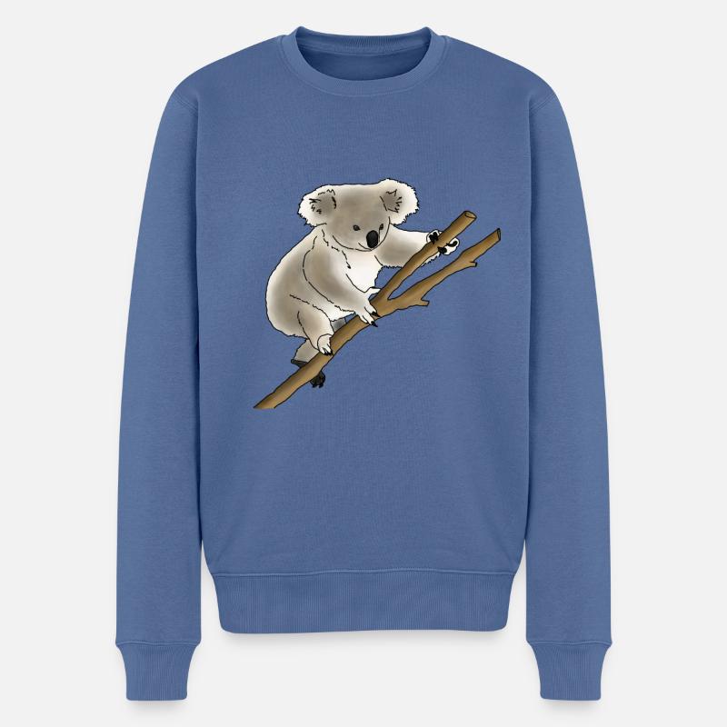 Koala - Pull Premium bio Homme - bleu pigeon