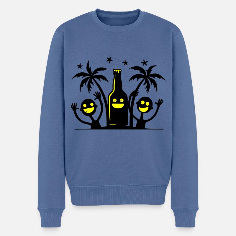 Palmen Party Team - Männer Premium Bio Pullover - Taubenblau