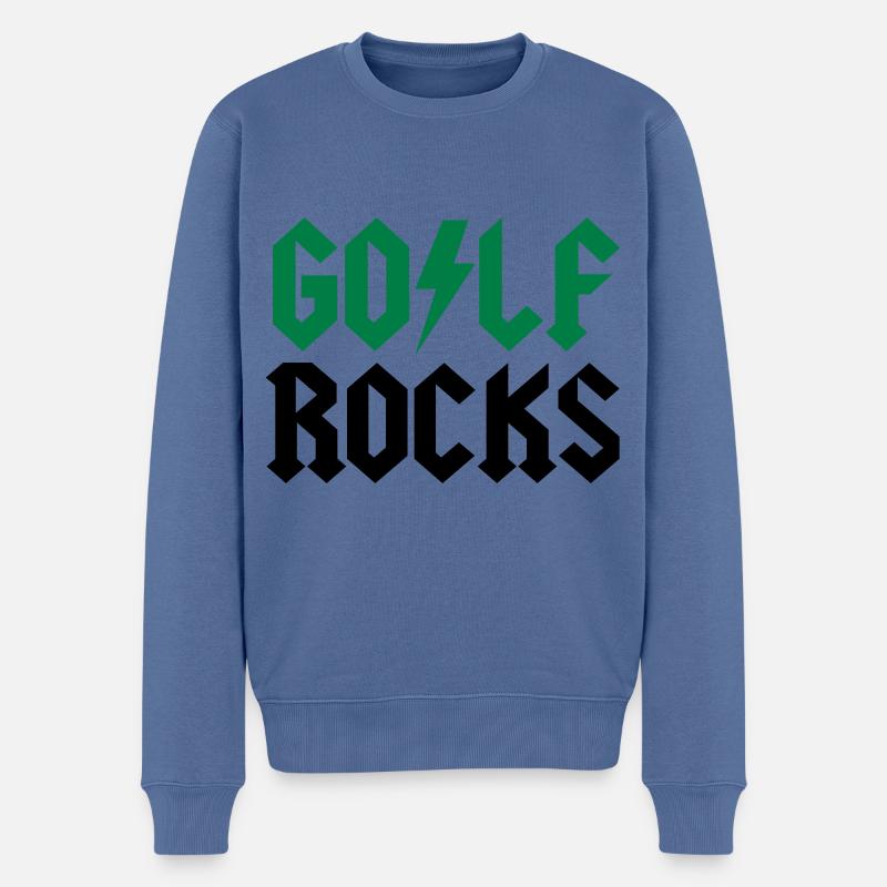 Golf - Männer Premium Bio Pullover - Taubenblau