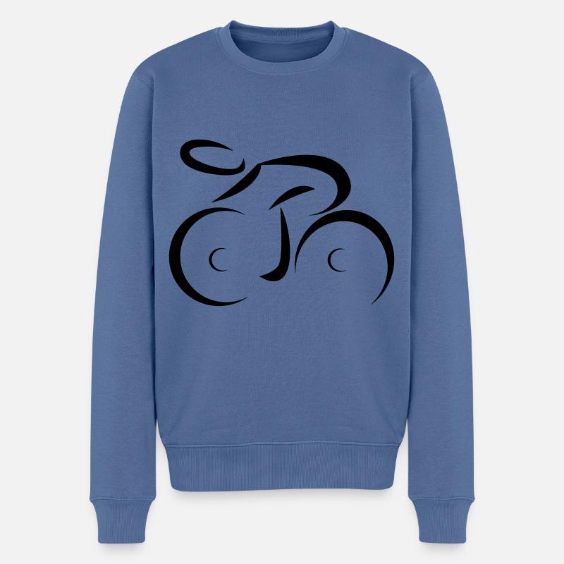 vélo - Pull Premium bio Homme - bleu pigeon