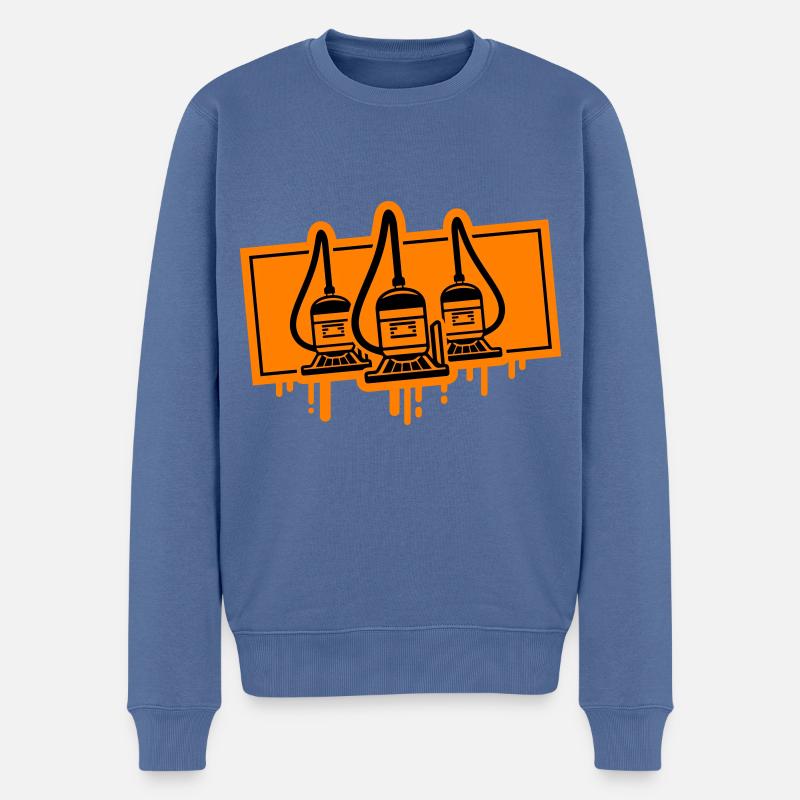 Staubsauger Icon - Männer Premium Bio Pullover - Taubenblau