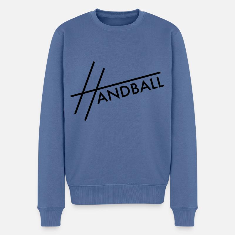 handball - Männer Premium Bio Pullover - Taubenblau