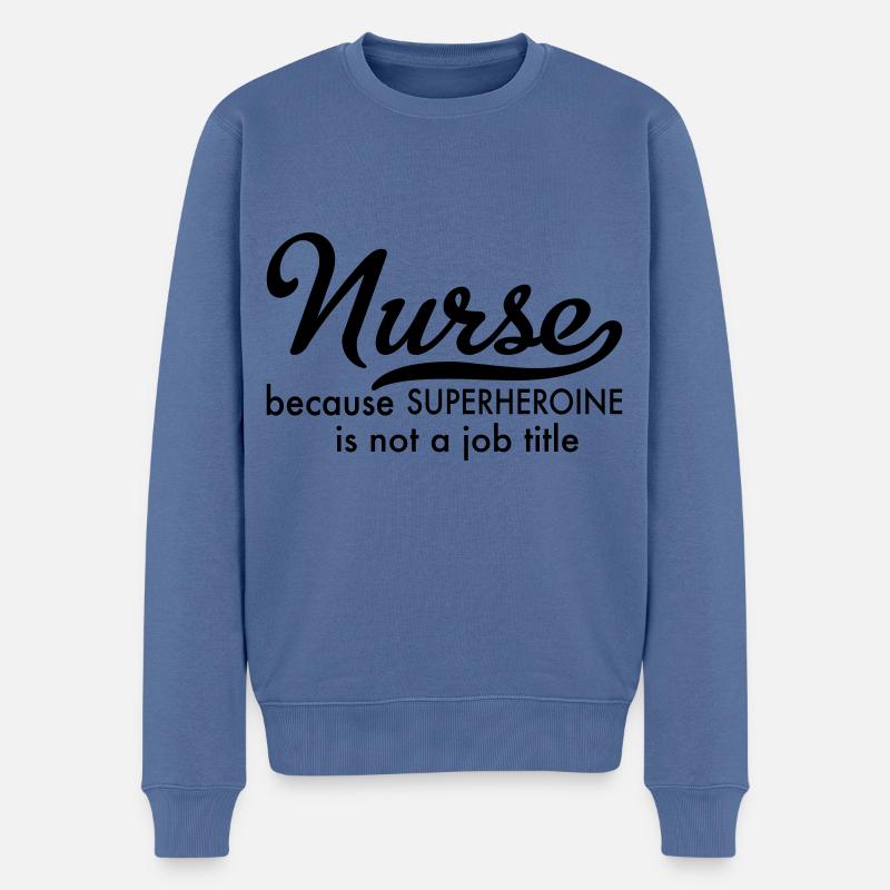 Krankenschwester - Männer Premium Bio Pullover - Taubenblau