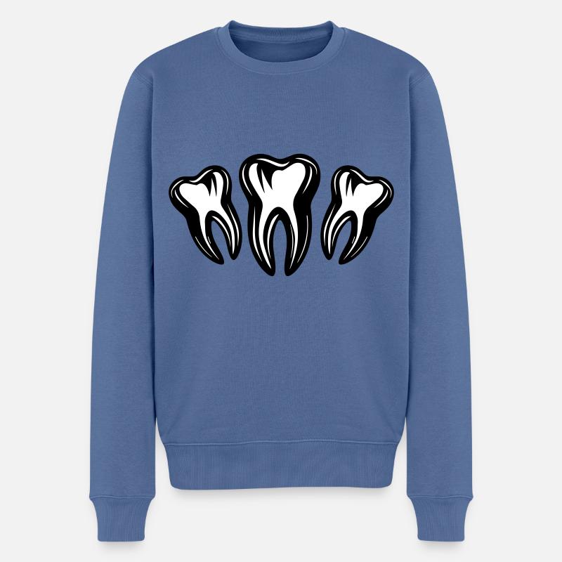 Icône de dentiste dentaire dentaire dentaire - Pull Premium bio Homme - bleu pigeon