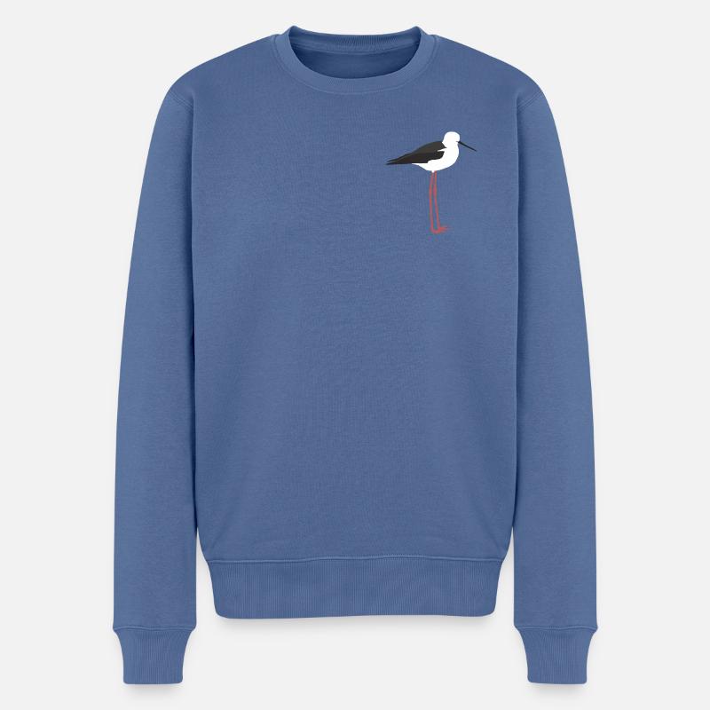 Stelzenläufer - Männer Premium Bio Pullover - Taubenblau