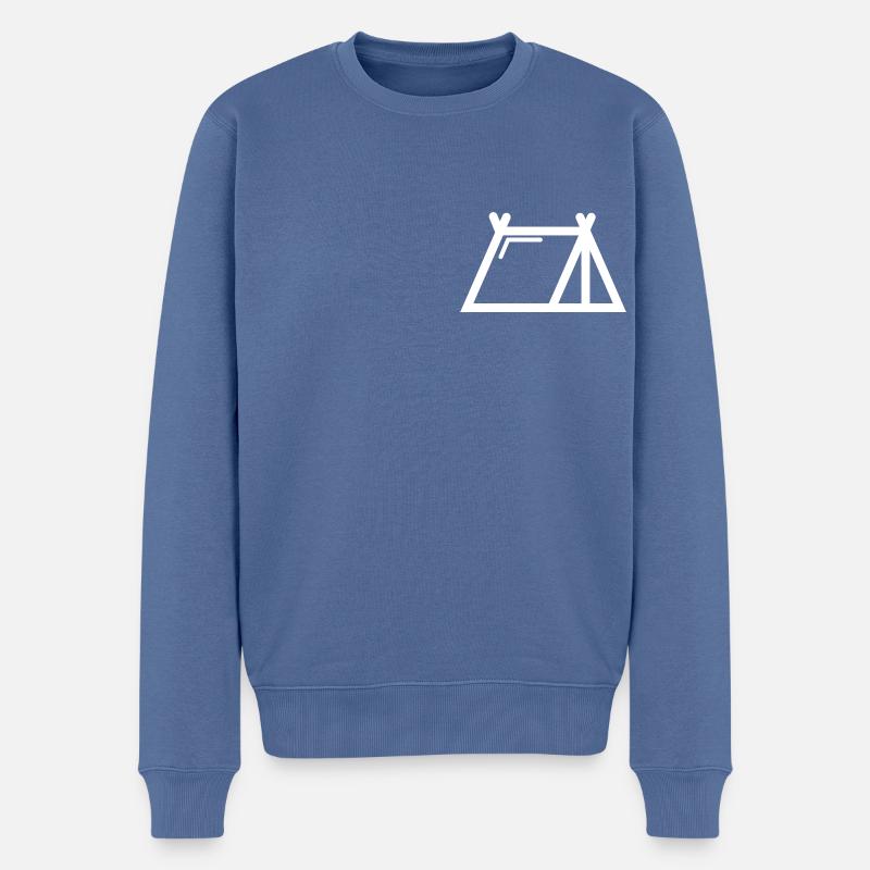 Zelt Outdoor - Männer Premium Bio Pullover - Taubenblau