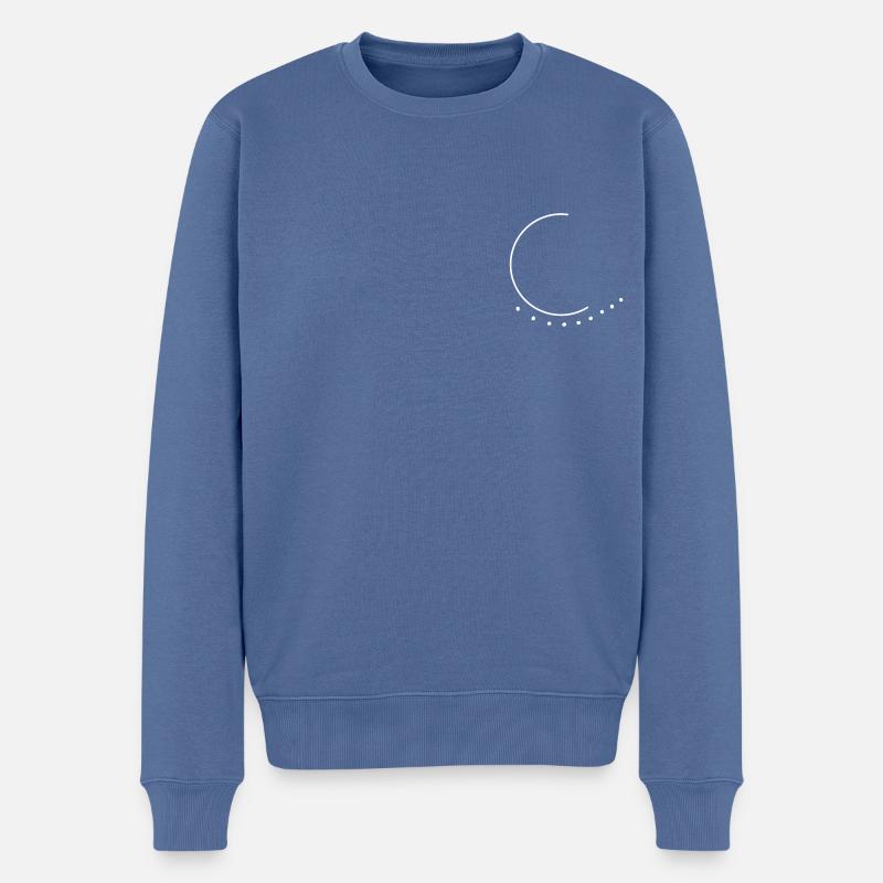 Étoiles de lune Abstrait - Pull Premium bio Homme - bleu pigeon