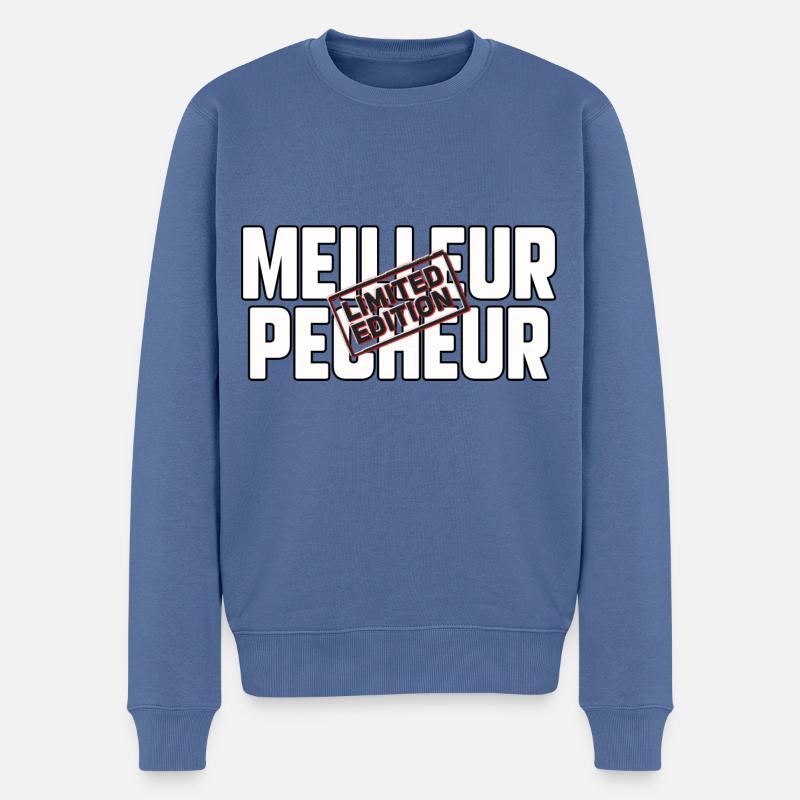 Meilleur pêcheur édition limitée - Pull Premium bio Homme - bleu pigeon