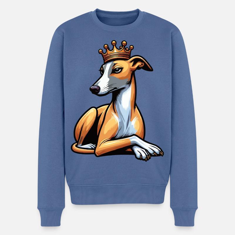 Whippet Windhund Whippets Windhundbesitzer - Männer Premium Bio Pullover - Taubenblau