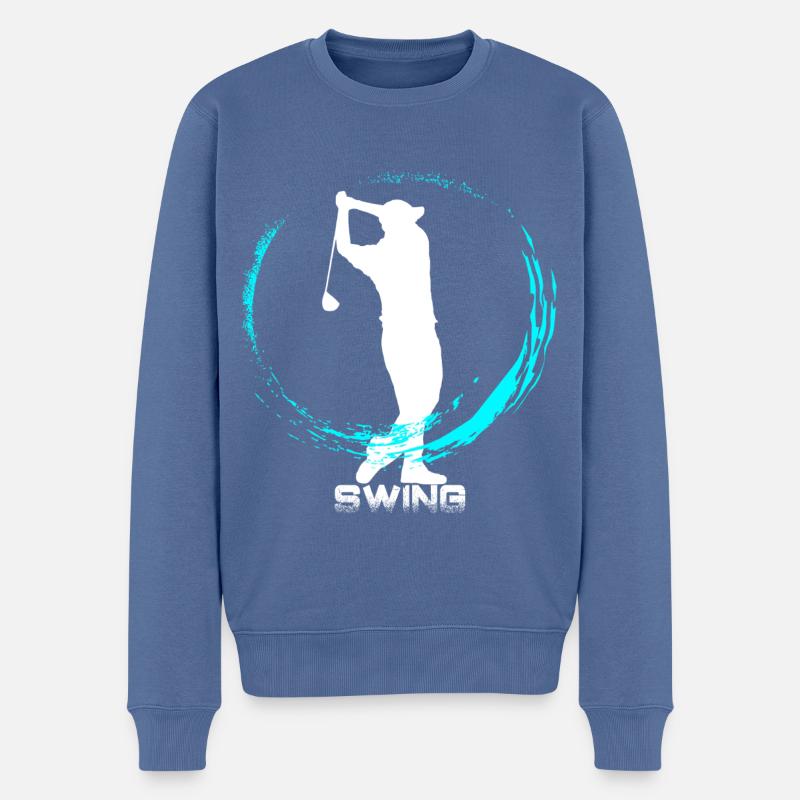 Golf - Pull Premium bio Homme - bleu pigeon