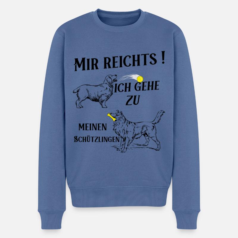 Lustiger Tierpfleger Spruch - Mir Reichts! - Männer Premium Bio Pullover - Taubenblau