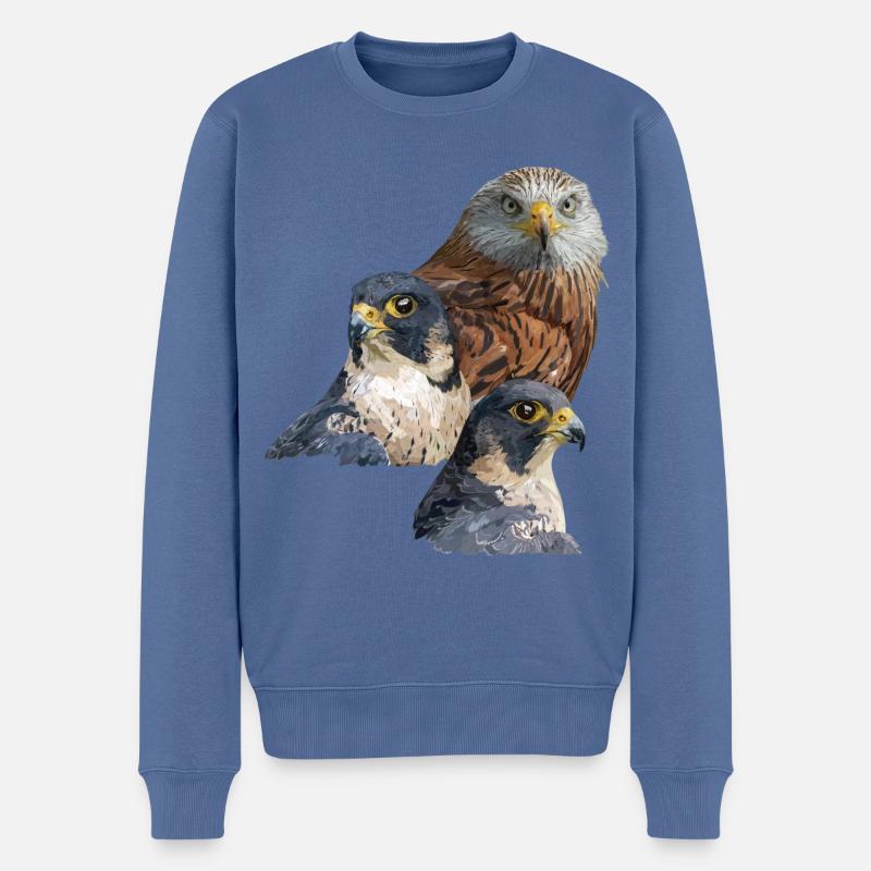 Greifvogel - Männer Premium Bio Pullover - Taubenblau