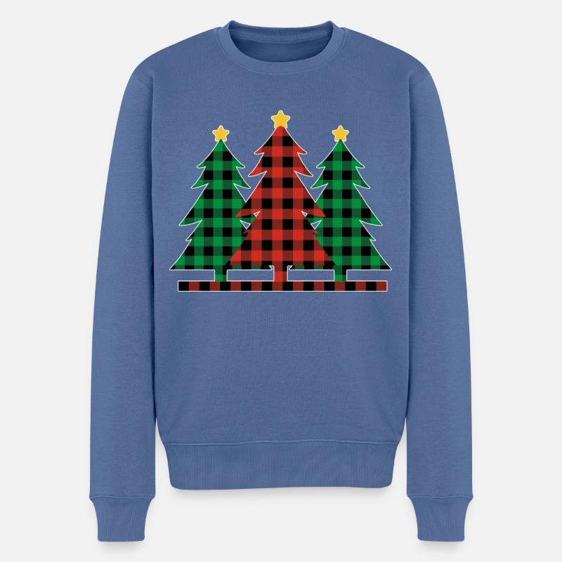 Arbres de Noël Karo - Pull Premium bio Homme - bleu pigeon