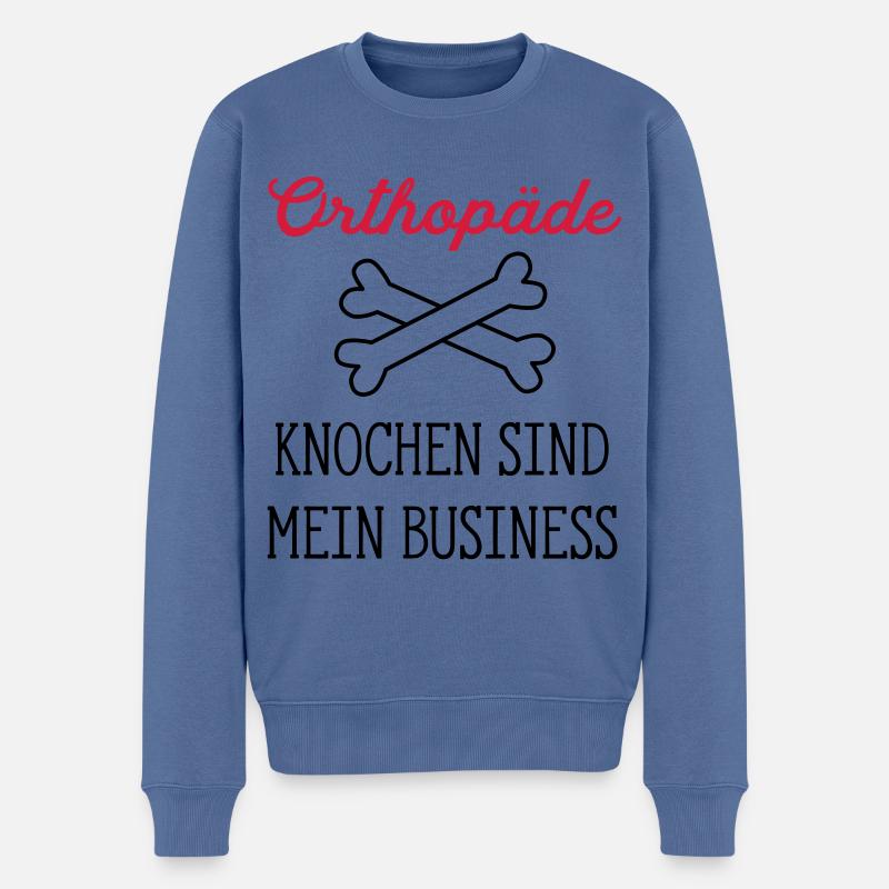 orthopäde - Männer Premium Bio Pullover - Taubenblau