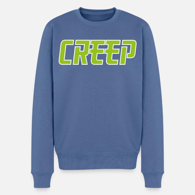 Creep - Männer Premium Bio Pullover - Taubenblau