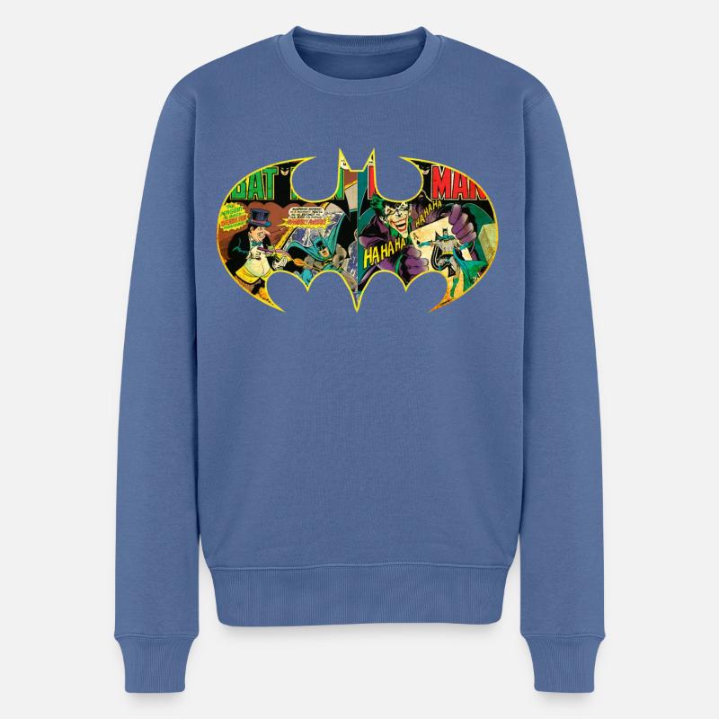 Batman logo Comic Enfant Tee Shirt - Pull Premium bio Homme - bleu pigeon