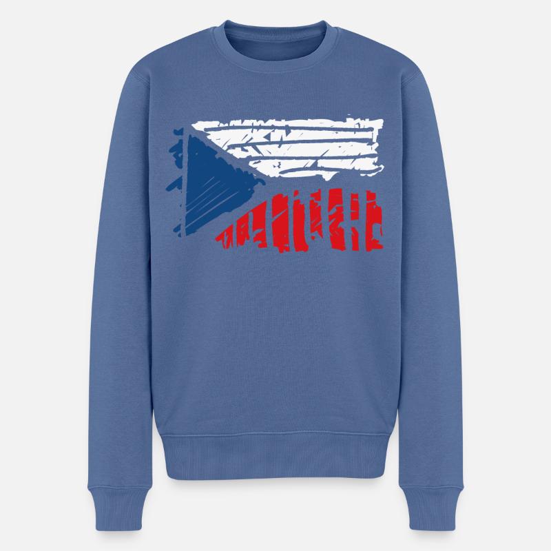 tschechien - Männer Premium Bio Pullover - Taubenblau