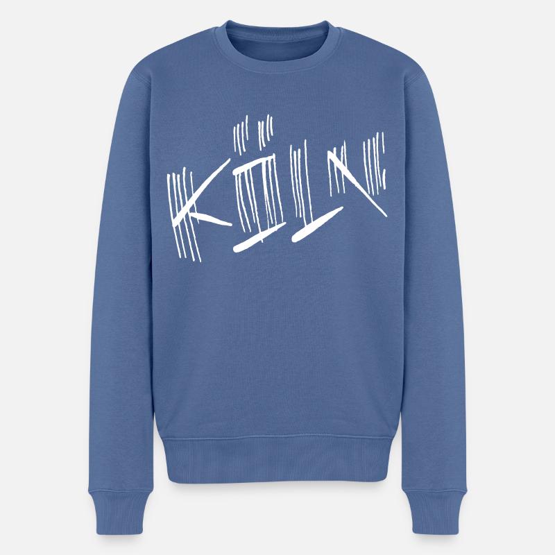 Köln - Männer Premium Bio Pullover - Taubenblau