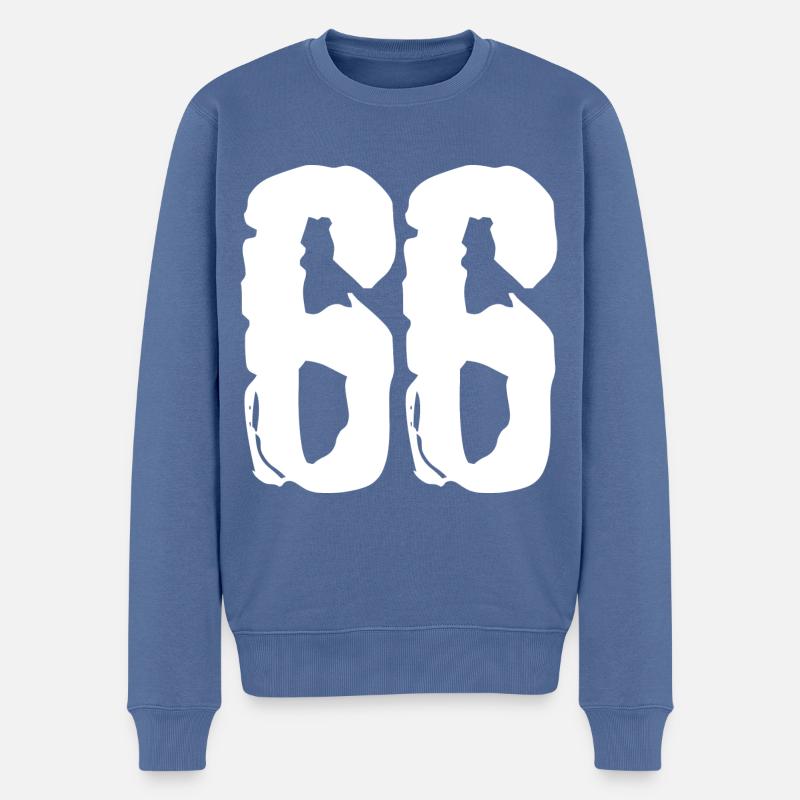 Maillot à 66 numéros - Pull Premium bio Homme - bleu pigeon