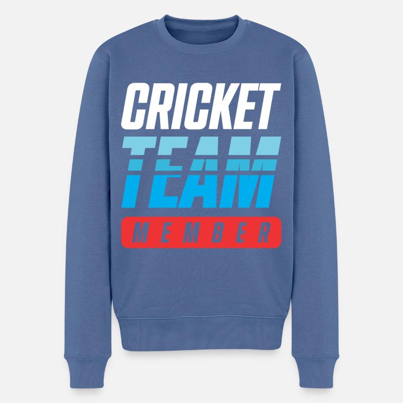 Cricket Team - Männer Premium Bio Pullover - Taubenblau