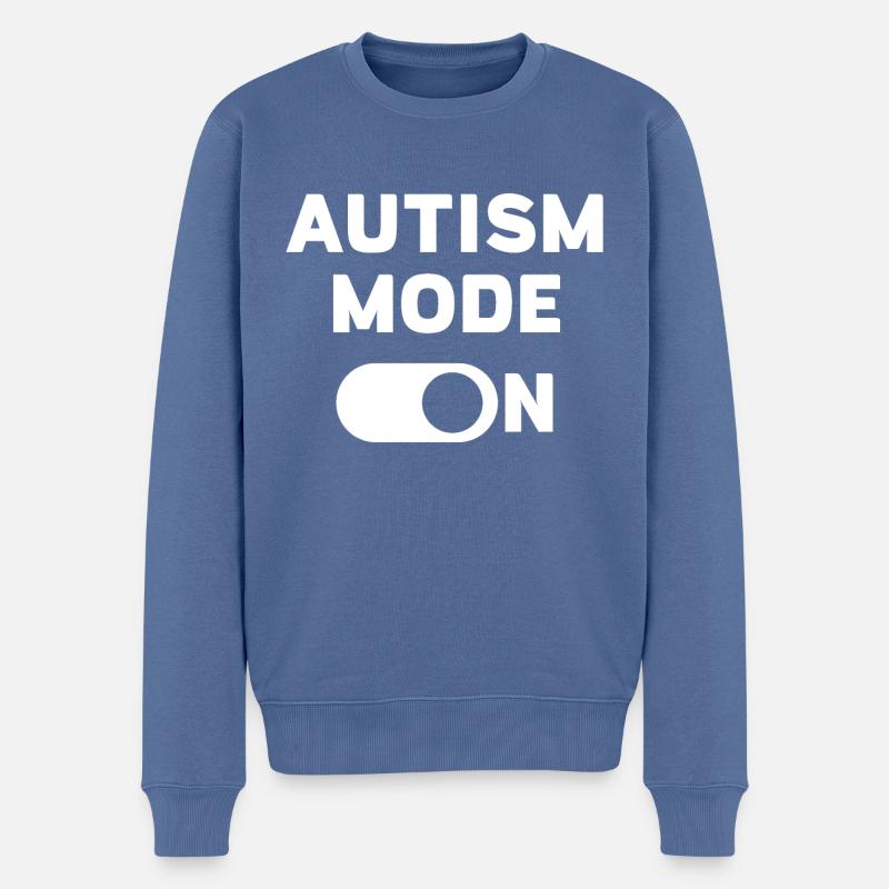 Autismus-Modus an - Männer Premium Bio Pullover - Taubenblau