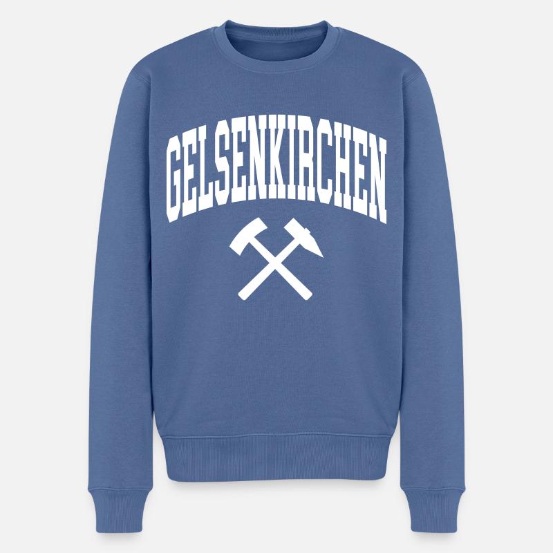 Gelsenkirchen - Pull Premium bio Homme - bleu pigeon