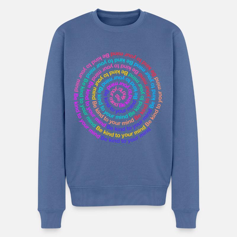 Be kind to your mind - Männer Premium Bio Pullover - Taubenblau