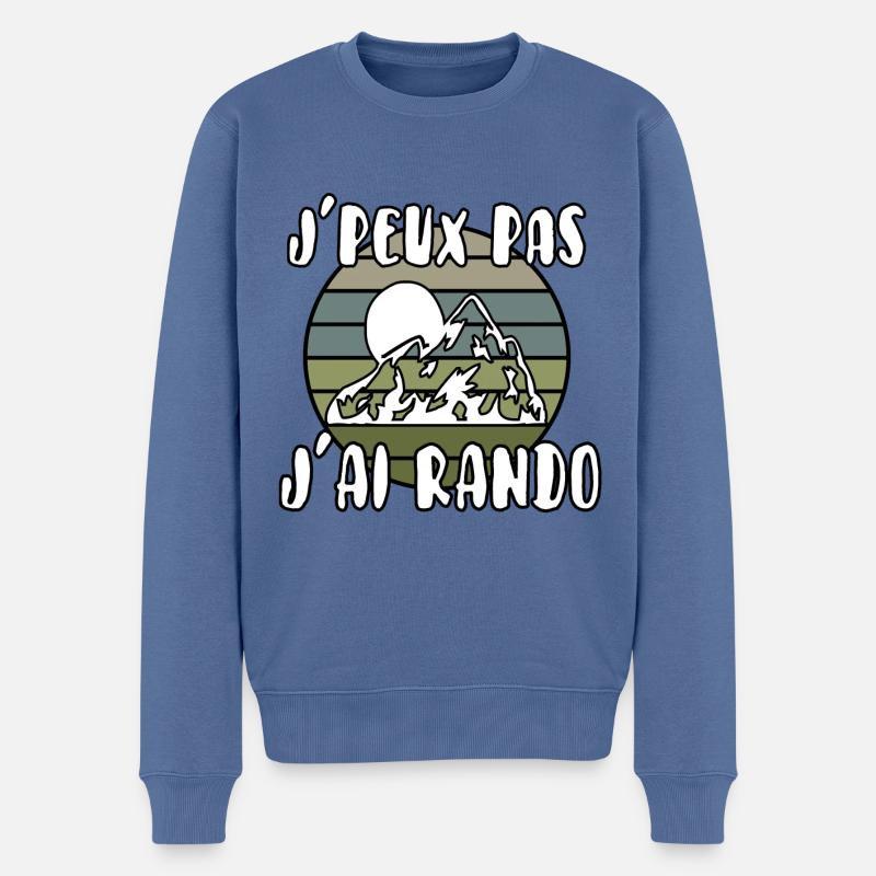 J’peux pas j’ai rando - Pull Premium bio Homme - bleu pigeon