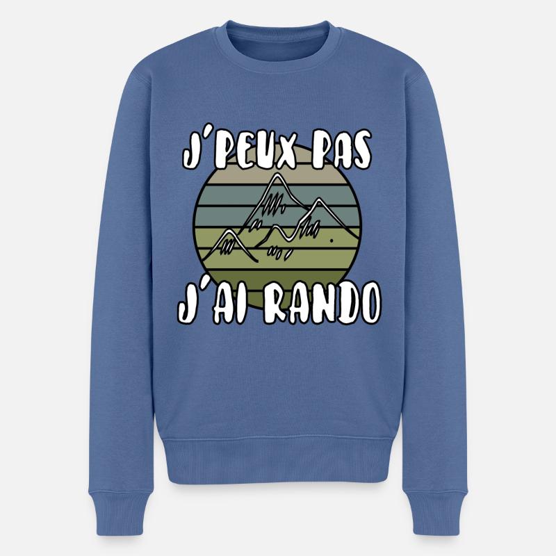 J’peux pas j’ai rando - Pull Premium bio Homme - bleu pigeon