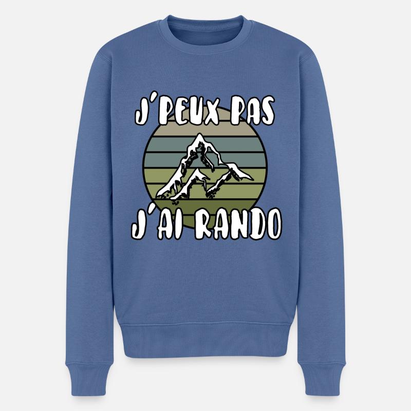 J’peux pas j’ai rando - Pull Premium bio Homme - bleu pigeon