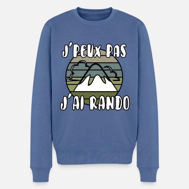 J’peux pas j’ai rando - Pull Premium bio Homme - bleu pigeon