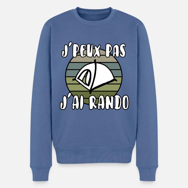 J’peux pas j’ai rando - Pull Premium bio Homme - bleu pigeon